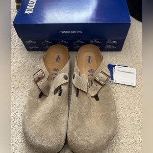 Brand New In Box Birkenstock Boston Clogs.  Men’s Size 10.